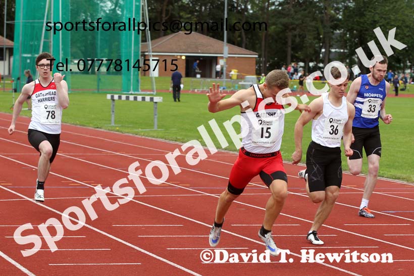 100 metres 23, NECAA Open Meeting, Morpeth, Sunday, March 23rd. David T. Hewitson/Sports for All Pics